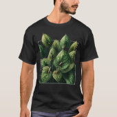 Anthurium Clarinervium Leaf Pflanze T-Shirt (Vorderseite)