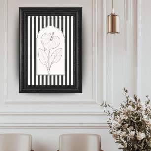 Anthurium Elegante Blume Botanisch Poster