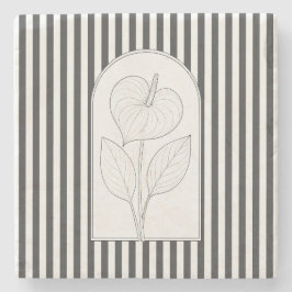 Anthurium Elegante Blume Botanisch Steinuntersetzer