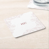 Anthurium Initials Coaster Rechteckiger Pappuntersetzer (angewinkelt)