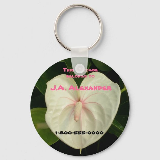 Anthurium Luggage Tags Schlüsselanhänger (Vorderseite)