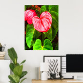 Anthurium Pflanze Poster (Heimbüro)