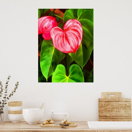 Anthurium Pflanze Poster (Küche)