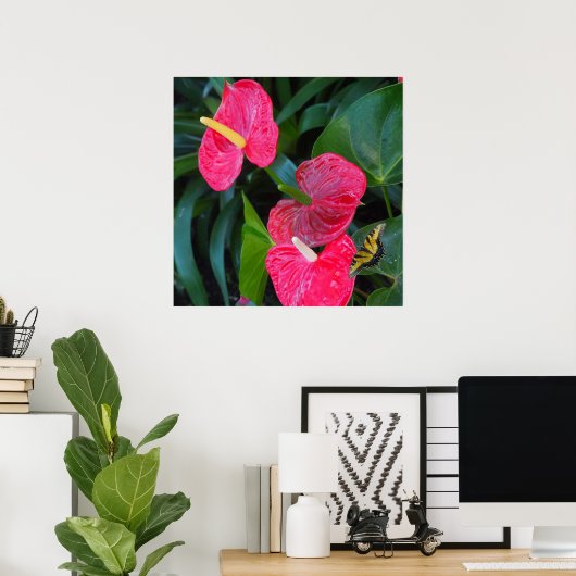 Anthurium-Pflanze Poster (Heimbüro)