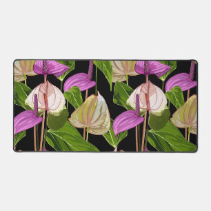 Anthurium rosa glänzende Blume. Schreibtischunterlage