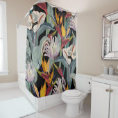 Anthurium Strelitzia: Tropischer Vintager Splendor Duschvorhang (Beispiel)