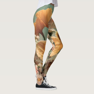 Anthurium- und tropische Blumenanordnung Leggings
