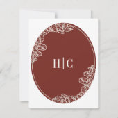Anthurium Wedding Details & Reply Enclosure Card RSVP Karte (Rückseite)