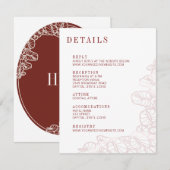 Anthurium Wedding Details & Reply Enclosure Card RSVP Karte (Vorne/Hinten)