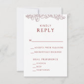 Anthurium Wedding RSVP Card Karte (Vorderseite)