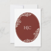 Anthurium Wedding RSVP Card Karte (Rückseite)