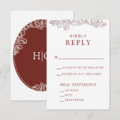 Anthurium Wedding RSVP Card Karte (Vorne/Hinten)
