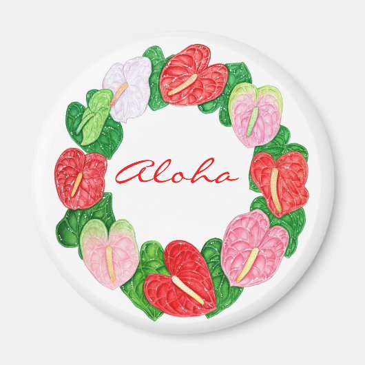 Anthurium Wreath Aloha Magnet (Vorne)