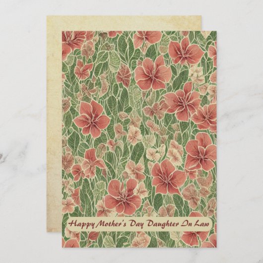 Anthuriums Blume glücklich Muttertag Ankündigung (Vorne/Hinten)