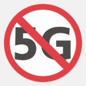Anti-5G-Aufkleber Runder Aufkleber (Vorderseite)