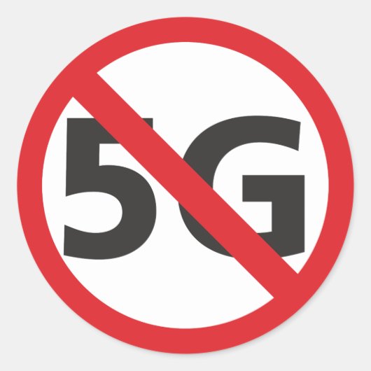 Anti-5G-Aufkleber Runder Aufkleber (Vorderseite)