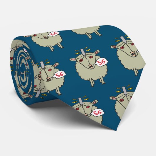 Anti-5G-Schaf Krawatte (Gerollt)