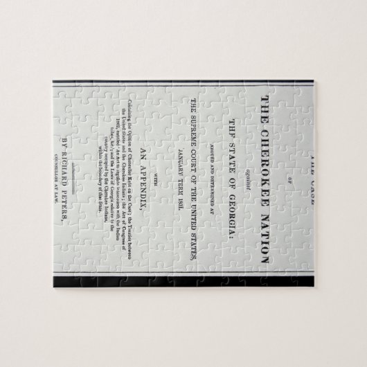 Anti-Abbau Fläche, durch Cherokee Nation, in der Puzzle (Horizontal)