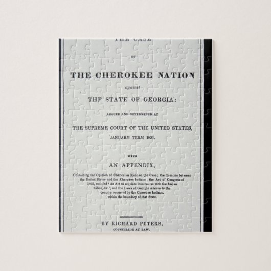 Anti-Abbau Fläche, durch Cherokee Nation, in der Puzzle (Vertikal)