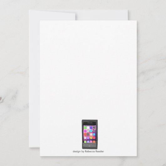 Anti Aging Phone App Geburtstag Einladung (Rückseite)