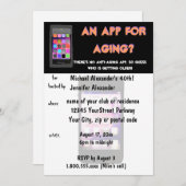 Anti Aging Phone App Geburtstag Einladung (Vorne/Hinten)