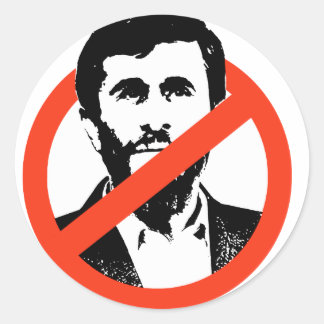 Anti-Ahmadinedschad Runder Aufkleber