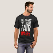 Anti AI Chatbots - No Pages Without Fair Wages WGA T-Shirt (Vorne ganz)