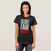 Anti AI Chatbots - No Pages Without Fair Wages WGA T-Shirt (Vorne ganz)