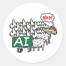 Anti AI Runder Aufkleber