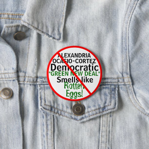 Anti-Alexandria Ocasio-Cortez Green New Deal Button
