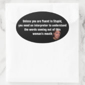 Anti Alexandria Ocasio-Cortez Ovaler Aufkleber (Tasche)