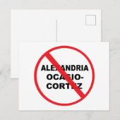 Anti Alexandria Ocasio-Cortez Postkarte (Vorne/Hinten)