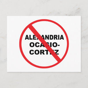 Anti Alexandria Ocasio-Cortez Postkarte