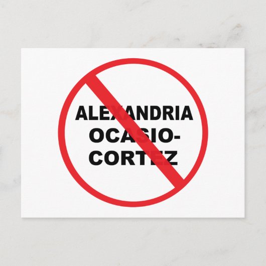 Anti Alexandria Ocasio-Cortez Postkarte (Vorderseite)