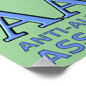 Anti-Alliteration Association Funny Sign Poster (Ecke)