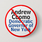 Anti Andrew Cuomo Demokratischer Gouverneur von Ne Button (Vorderseite)