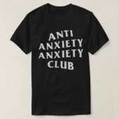 Anti-Angst-Club Weißes Logo (vorne + hinten) T-Shirt (Design vorne)