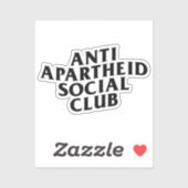Anti Apartheid Social Club Aufkleber (Blatt)