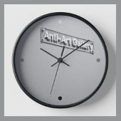 Anti Art Gallery Gray Monochromatic Dada Uhr