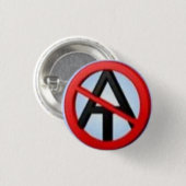 Anti-Atheist Knopf 2 Button (Vorne & Hinten)