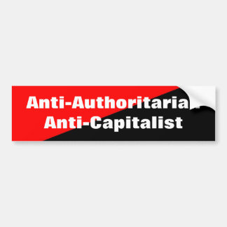 Anti-autoritärer Anti-kapitalist Autoaufkleber