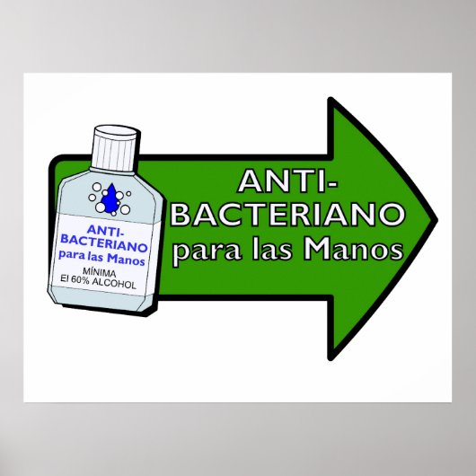 Anti-Bacteriano Para Las Manos Poster (Vorne)