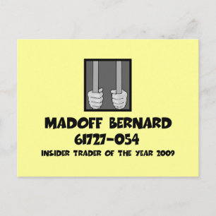 Anti Bernard Madoff Gefängnis Postkarte