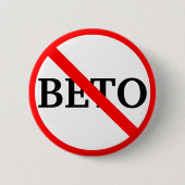 Anti Beto O'Rourke Button (Vorderseite)