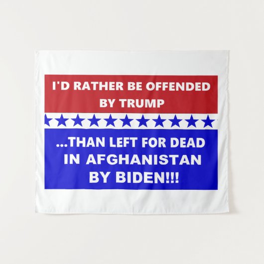 Anti Biden Afghanistan Left For Dead Wandteppich (Vorderseite (Horizontal))