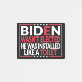 Anti Biden, Joe Biden wie eine Toilette - Anti Bid Post-it Klebezettel