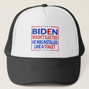 Anti Biden, Joe Biden wie eine Toilette - Anti Bid Truckerkappe