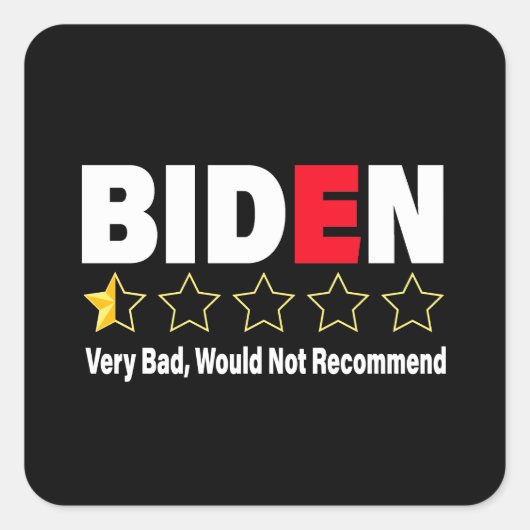 Anti-Biden Sehr schlechte Republikaner mit Halbste Quadratischer Aufkleber (Vorderseite)