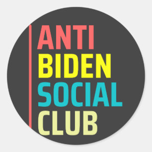 Anti Biden Social Club Runder Aufkleber