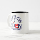 Anti-Biden-Wähler verdienen mir Gasgeld Zweifarbige Tasse (Vorderseite Links)